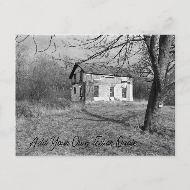 Personalise this Abandoned House in the Woods  Postcard (Front)