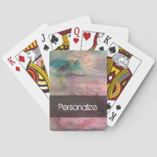 Personalise this Abstract Watercolor Mess Playing Cards