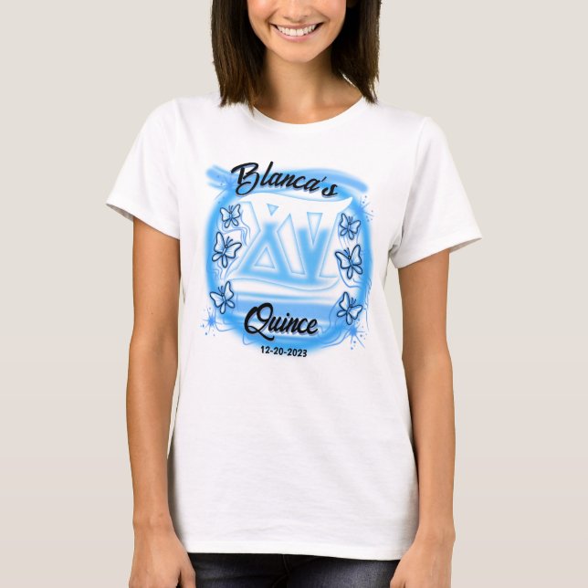 Personalise this Airbrush #3 Quince T-Shirt (Front)
