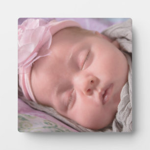 Personalise this Baby Photo Plaque