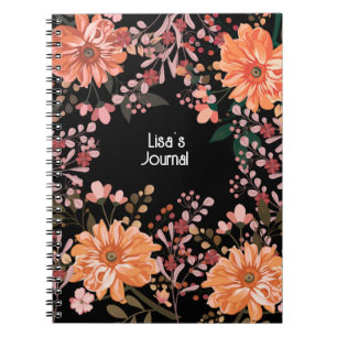 Personalise this Beautiful Floral Journal Notebook
