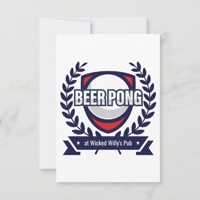 Personalise This Beer Pong Logo (Front)