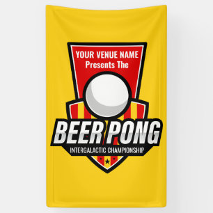 Personalise This Beer Pong Logo Banner