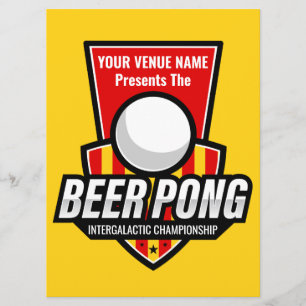 Personalise This Beer Pong Logo Rules Card