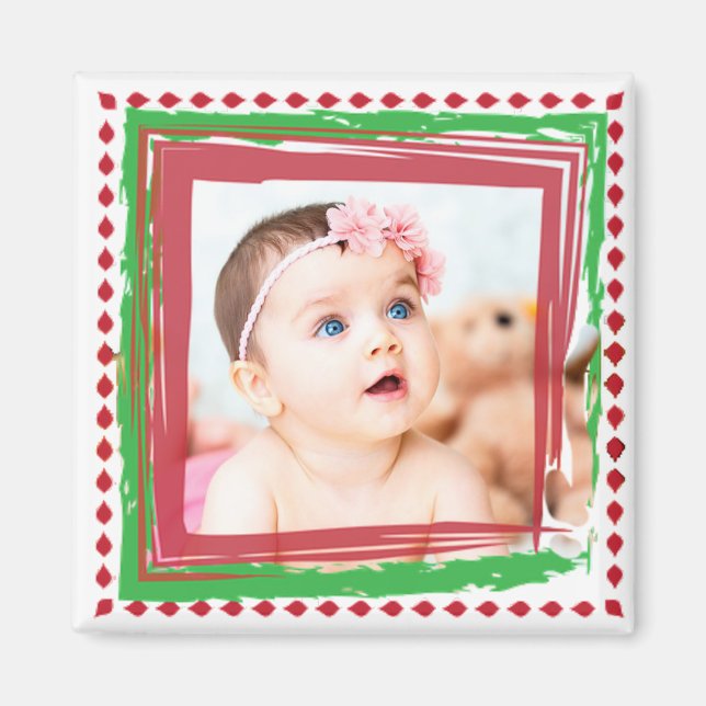Personalise this Christmas Photo Magnet (Front)