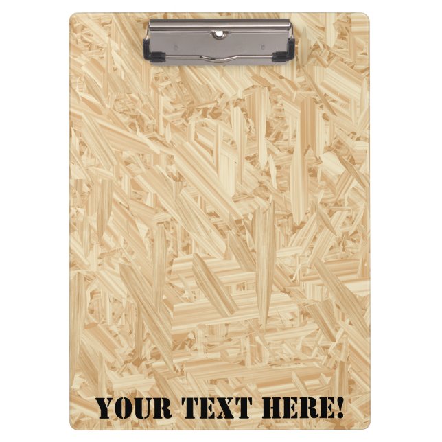Personalise this Cool OSB Plywood Print Clipboard (Front)