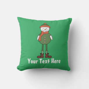 Personalise this Cool Snowman Cushion
