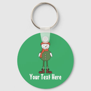 Personalise this Cool Snowman Key Ring