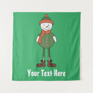 Personalise this Cool Snowman Tapestry