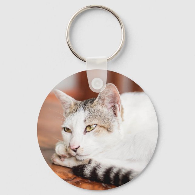 Personalise this Cute Cat Key Chain with your Cat (Front)