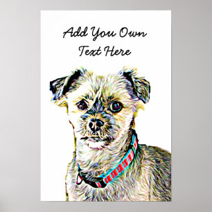 Personalise this Cute Dog Poster with Your Text