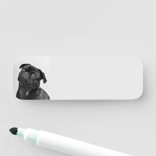 Personalise this Cute Little Pug Dog Name Tag