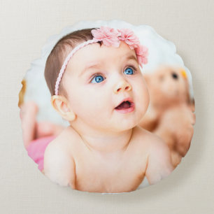 Personalise this Cute pInk Baby Photo Pillow