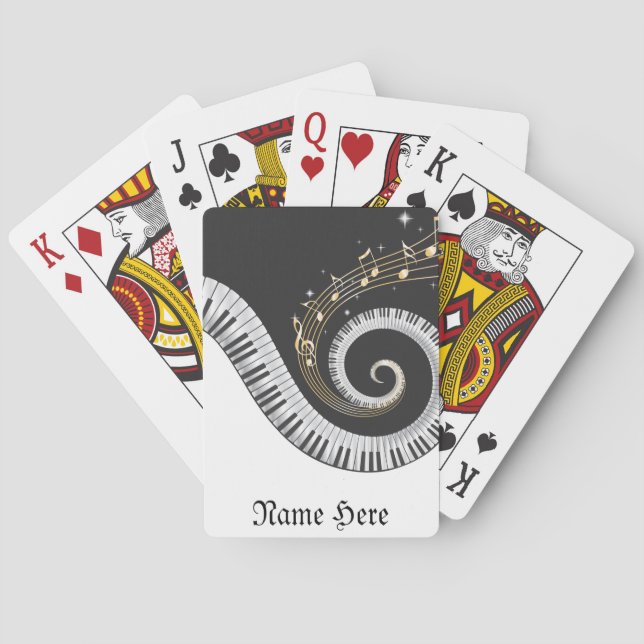 Personalise this Fantasy Piano Music Bicycle® Play Playing Cards (Back)