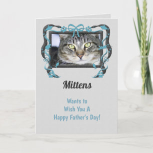 Personalise this Father's Day Card from the Cat!