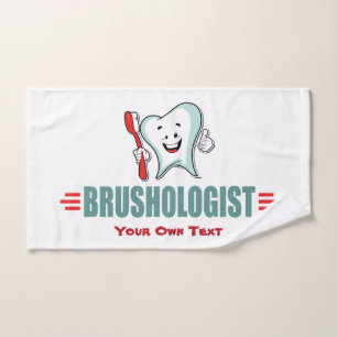 Personalise This Funny Brushing Your Teeth Hand Towel