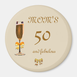 Personalise this Happy 50th Birthday Mum Magnet
