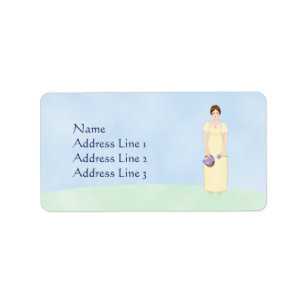 Personalise this Jane Austen Style Regency Girl Label