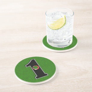 Personalise this Lucky Golfer Hole in One Design! Coaster
