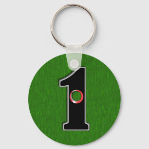 Personalise this Lucky Golfer Hole in One Design! Key Ring