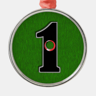 Personalise this Lucky Golfer Hole in One Design! Metal Tree Decoration