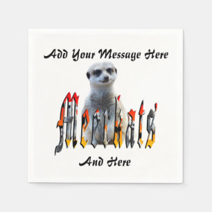Personalise This Meerkat And Logo Template, Napkin