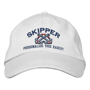 Personalise This Name Location Business Nautical Embroidered Hat