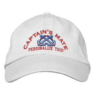 Personalise This Name Location Business Nautical Embroidered Hat