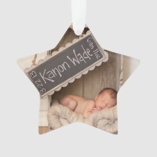 Personalise this Star Shaped Christmas ornament