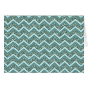 Personalise this Teal Glitter ZigZag