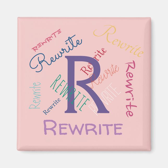 Personalise this template, family name, magnet (Front)