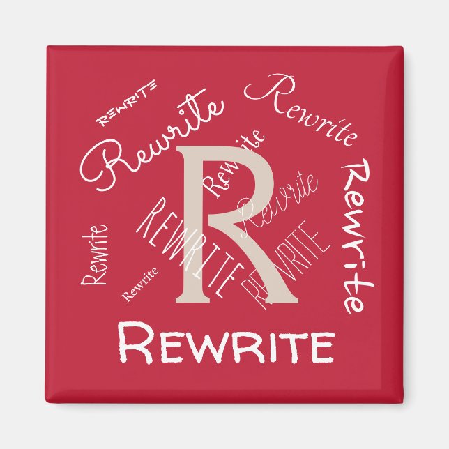 Personalise this template, family name, magnet (Front)