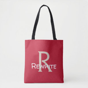 Personalise this template, MONOGRAM, FAMILY, NAME, Tote Bag