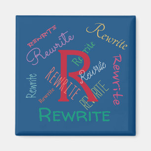 Personalise this template, monogramma, NAME, Throw Magnet