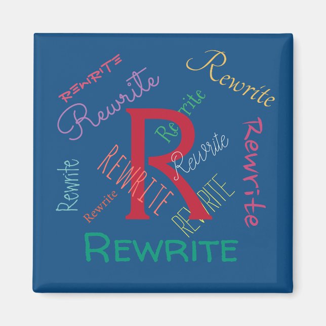 Personalise this template, monogramma, NAME, Throw Magnet (Front)