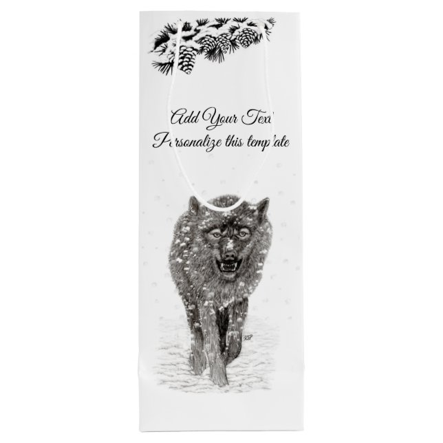 Personalise this template wine gift bag (Back)