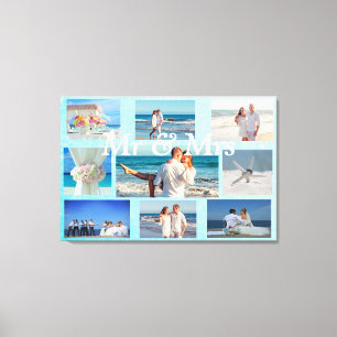 Personalise this Wedding Photo Collage Wall Art