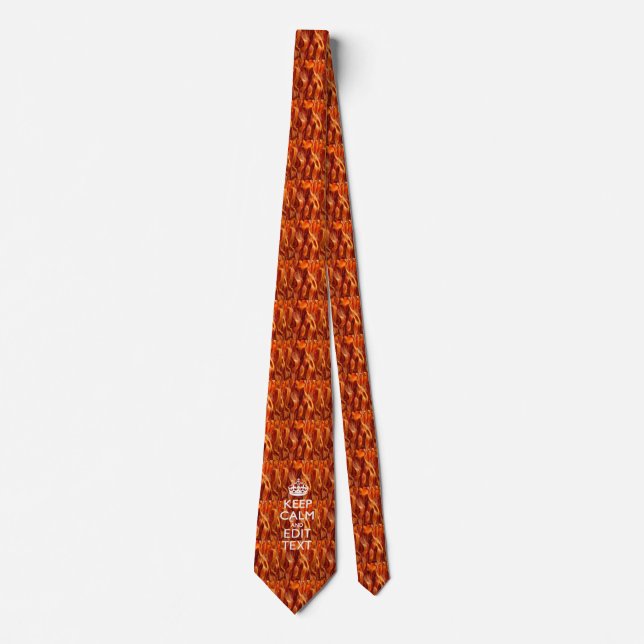 Personalise This with Keep Calm and Sizzling Bacon Tie (Front)