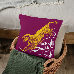 Personalise Tiger Print Safari Wildlife Cat Design Cushion