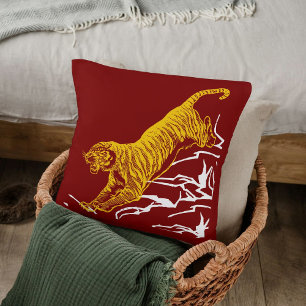 Personalise Tiger Print Safari Wildlife Cat Design Cushion