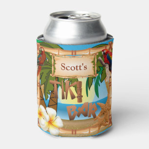 Personalise Tiki Bar Party Can Cooler