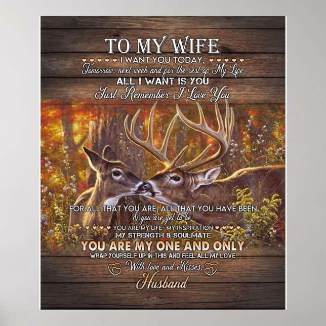 Personalise To My Wife From Husband Lovely Gifts Poster (Front)