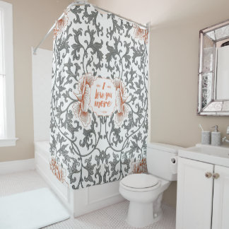 Personalise to say anything Modern Floral Pattern Shower Curtain