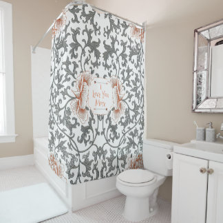 Personalise to say anything Modern Floral Pattern Shower Curtain