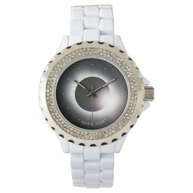 Personalise Total Solar Eclipse 2024 womens Watch (Front)