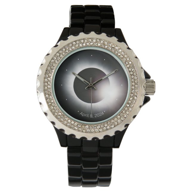Personalise Total Solar Eclipse 2024 womens Watch (Front)
