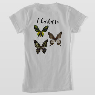Personalise Tropical Butterflies  T-Shirt
