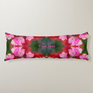 Personalise Tropical flower Pink Bougainvillea Body Cushion