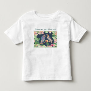 Personalise Tropical Flowers Birds in the Garden Toddler T-Shirt
