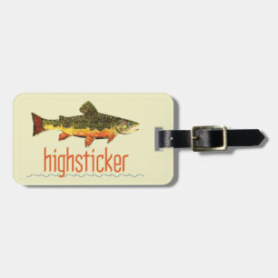 Personalise Trout FishiNG Luggage Tag